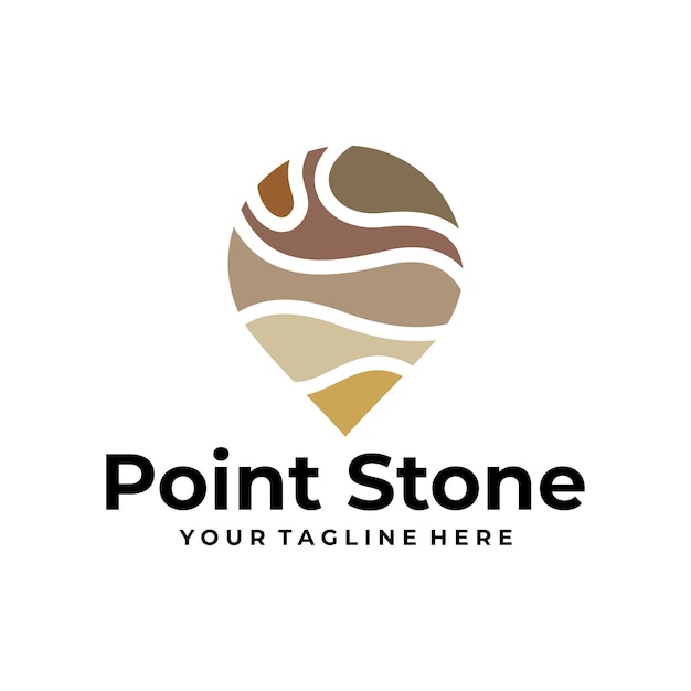 Stone point logo vector design template