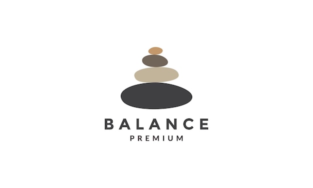 Stone rock balance colorful logo vector symbol icon design graphic illustration