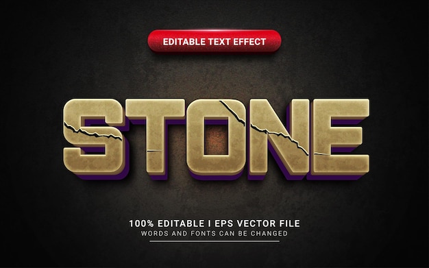 Stone text effect