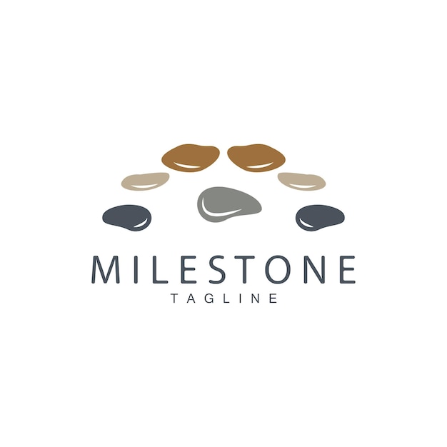 Stone Vector Logo Stone Design Balance Milestone Vector Templet Symbol Illustration