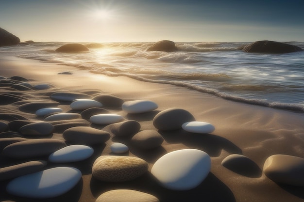 stones on beach