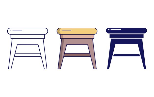 Stool vector icon