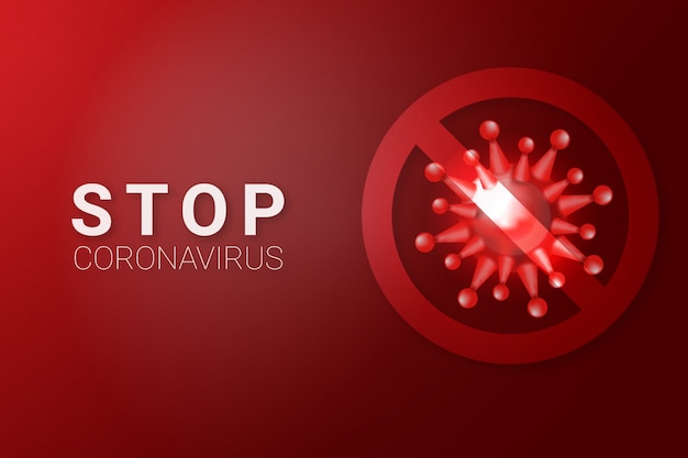 Stop COVID-19 coronavirus disease background illustration