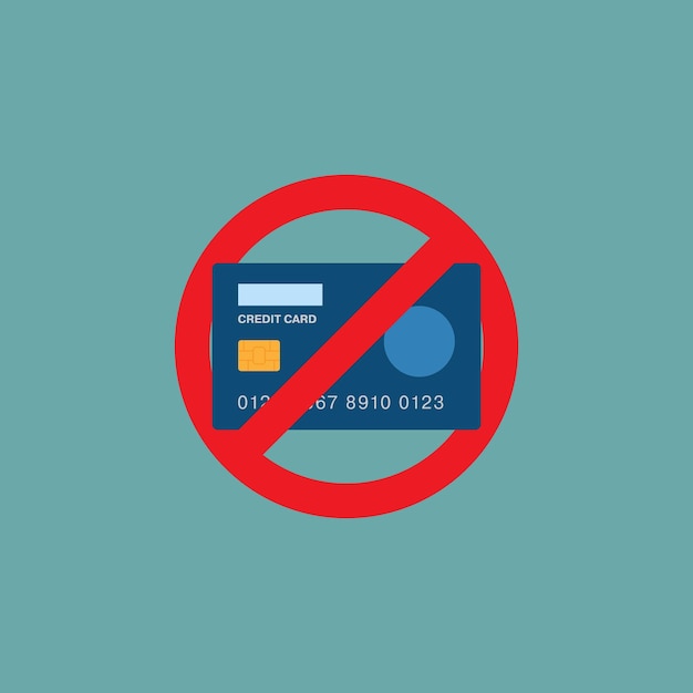 Stop credit flat design