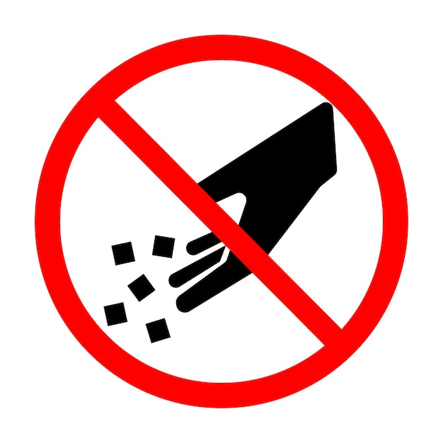 Stop do not feed the animals Beware caution sign No feeds animal on street or city symbol signs Vector illustration