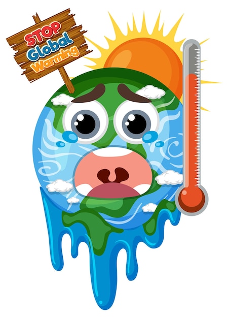 Stop global warming vector concept