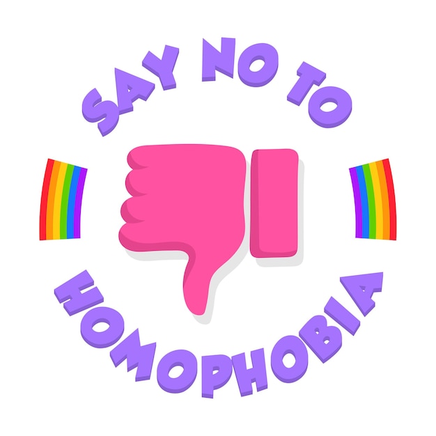 STOP HOMOPHOBIA LGBT concept for poster