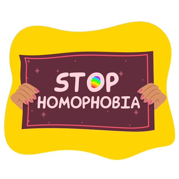 Stop Homophobia Protest symbol poster design