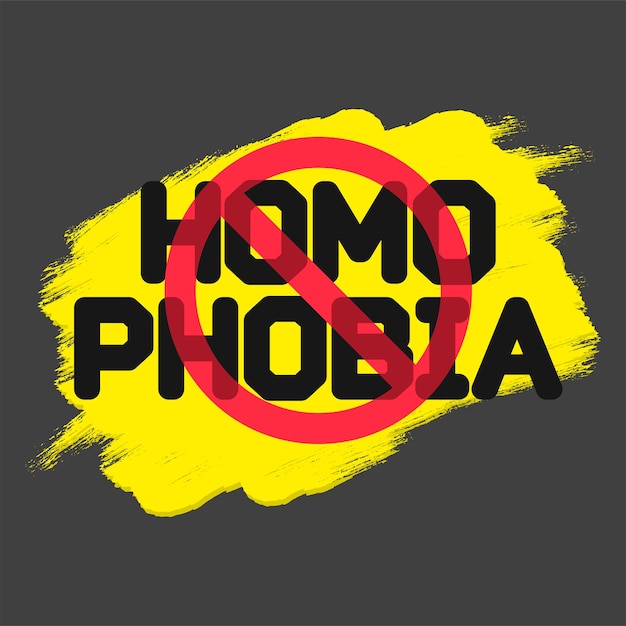 Stop Homophobia Protest symbol poster design