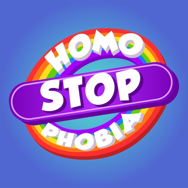 Stop Homophobia Protest symbol poster design