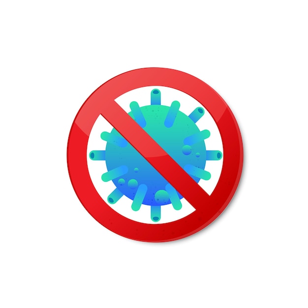 Stop roadsign with big hand symbol or icon for prohibited activities. Vector illustration.