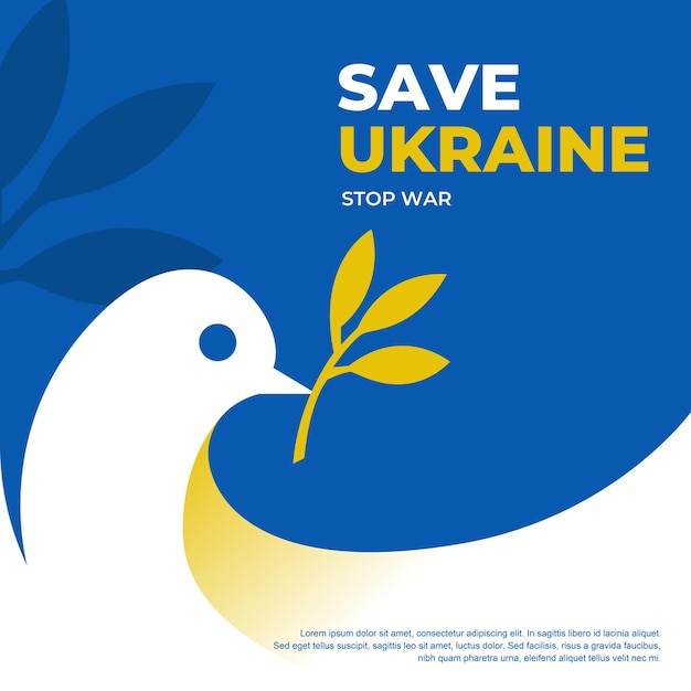 Stop russian war in Ukraine save ukraine logo icon