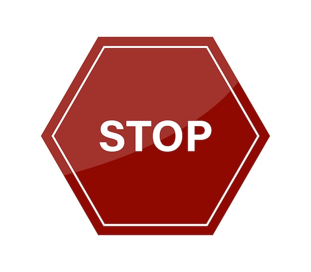 Stop sign illustrated