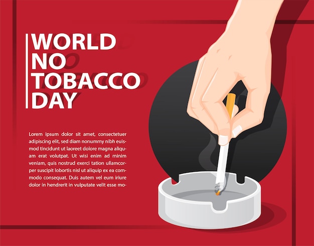 Stop tobacco, World no tobacco day, Vector illustration