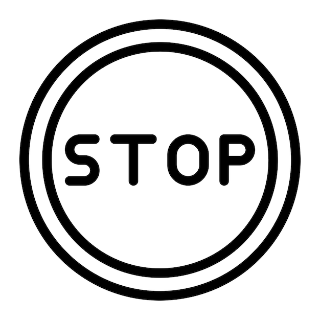 Stop Vector Icon Design Illustration