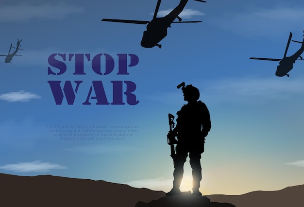 Stop war background