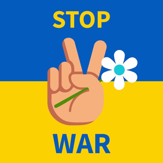 Stop war concept ukrainerussia conflict russian ukraine war