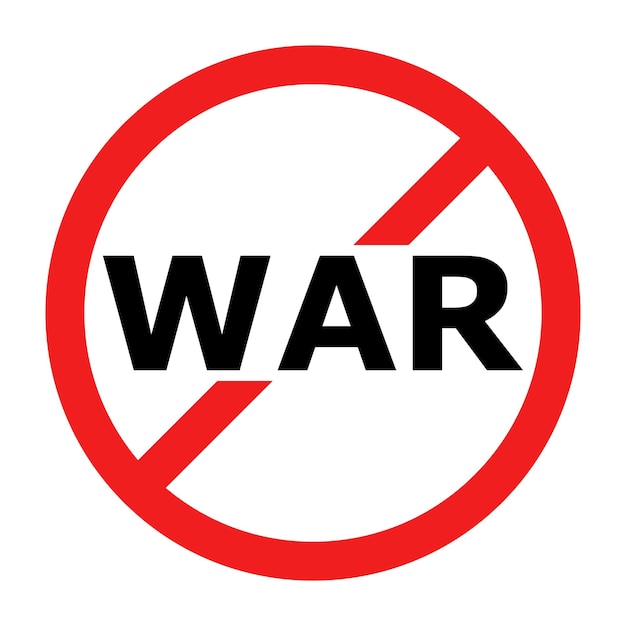 Stop war sign War concept Vector illustration Calling for the stop war