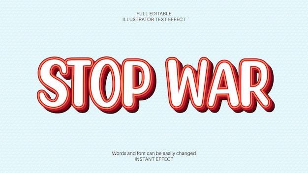 Stop War Text Effect