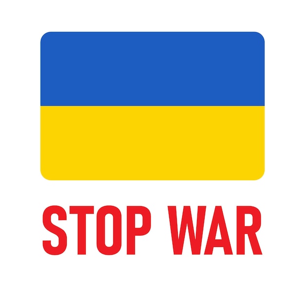 Stop war in Ukraine concept banner Stop war against Ukraine Vector image