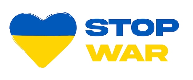 Stop WAR in Ukraine vector illustration