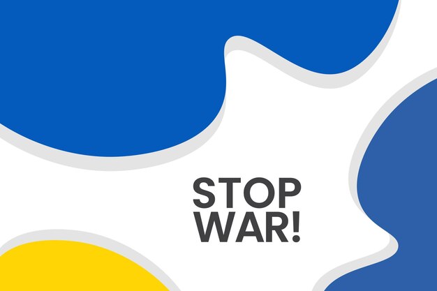 Vector stop war ukraine wallpaper and background design