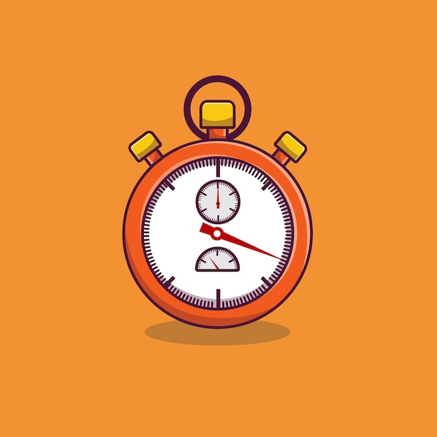 Stopwatch cartoon vector Stopwatch timer cartoon icon illustration