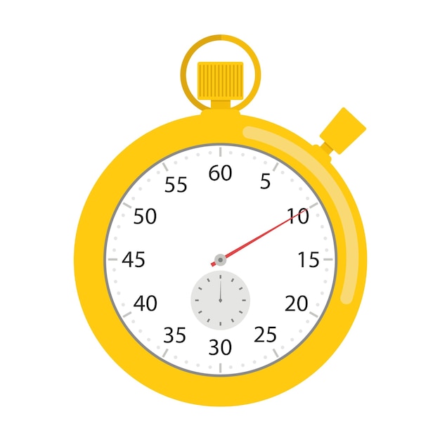 Stopwatch illustration in a flat style