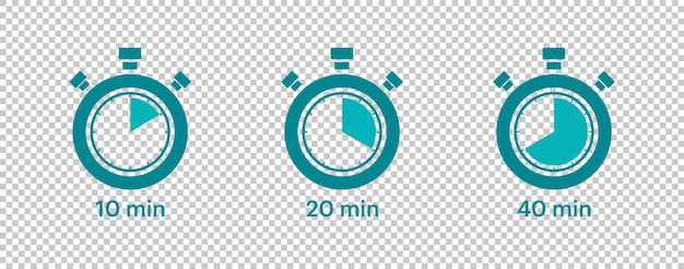 Vector stopwatch vector icon easy to change colour and size stopwatch isolated set icons vector