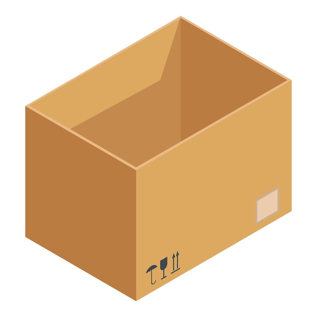 Storage box icon Isometric illustration of storage box vector icon for web