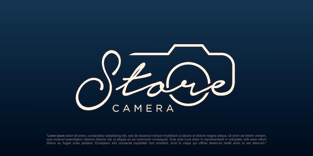 Store camera photography logo icon vector template