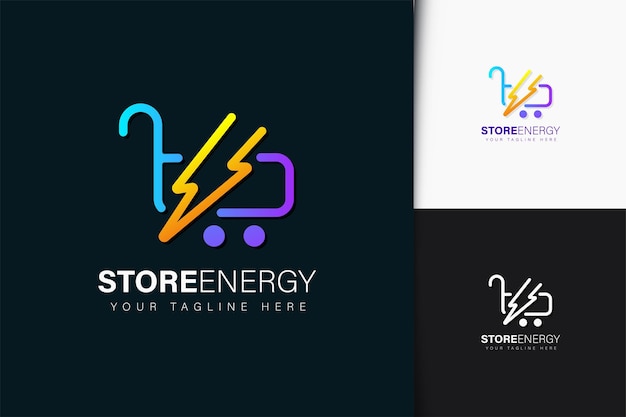 Store energy logo design with gradient