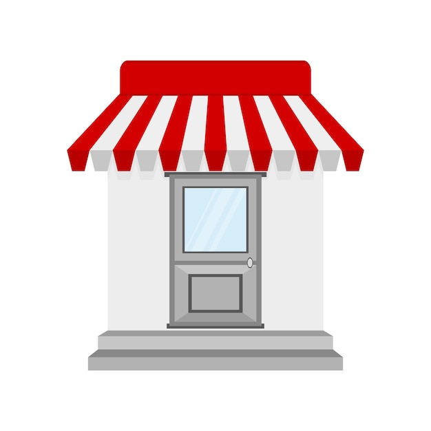 Store or shop icon in flat design