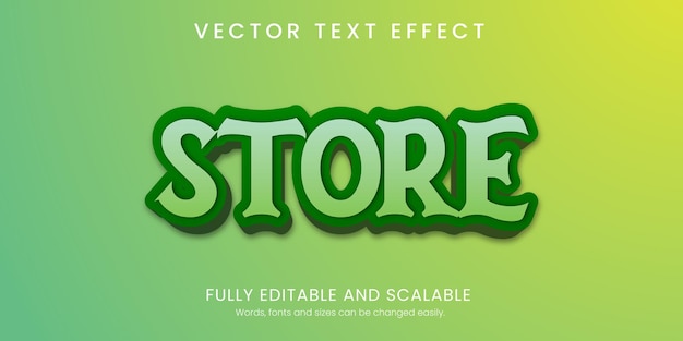 Store Text effect 3D style