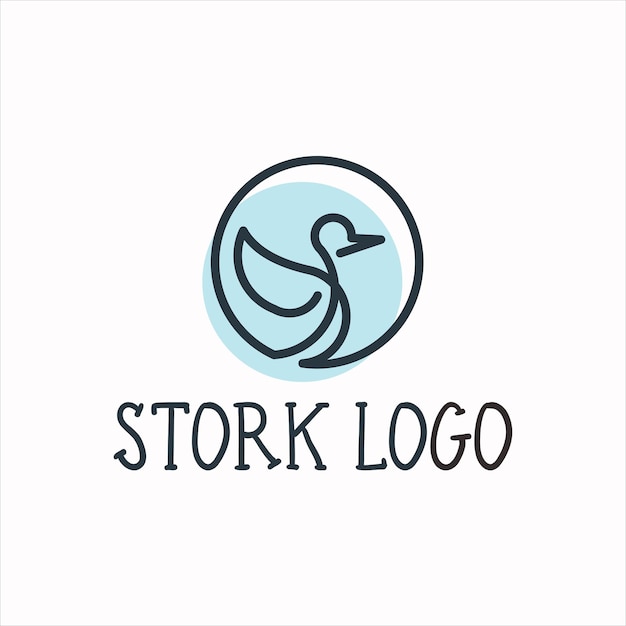 Vector stork logo