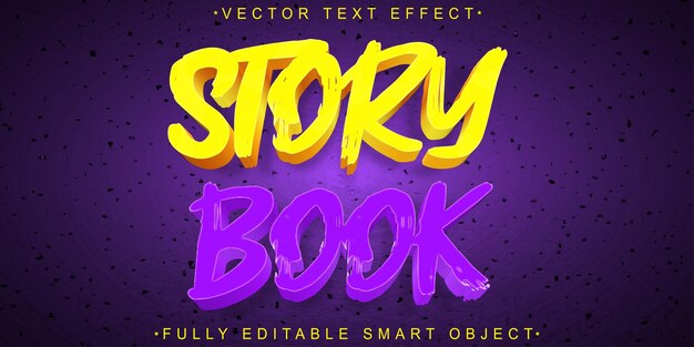 Vector story vector fully editable smart object text effect