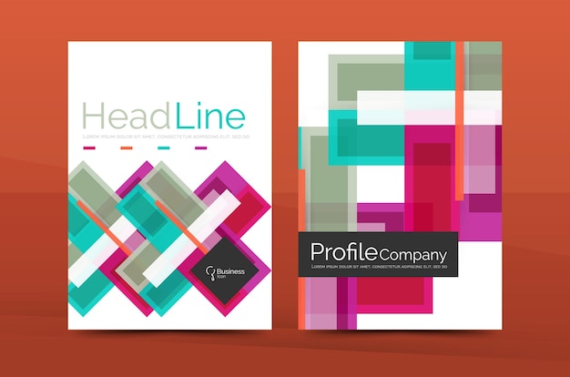 Straight lines geometric business report templates