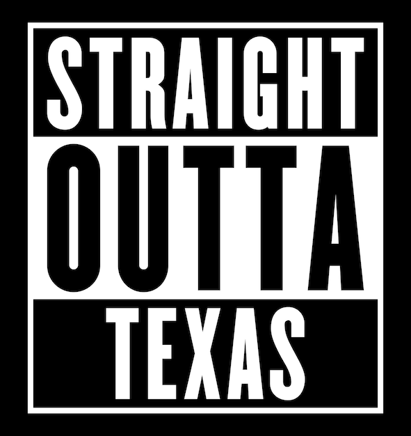 Vector straight outta texas