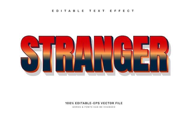 Stranger editable text effect template