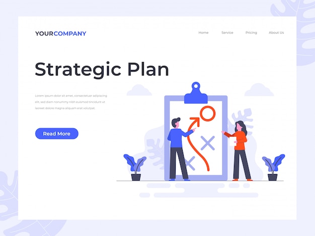 Vector strategic plan landing page