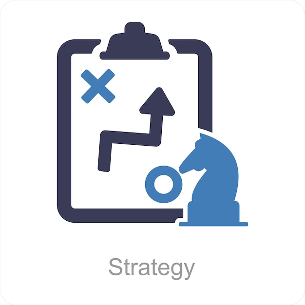 Vector strategy and planning icon concept