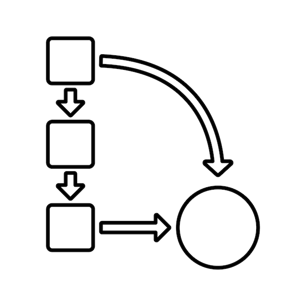 Strategy planning icon Line outline symbol