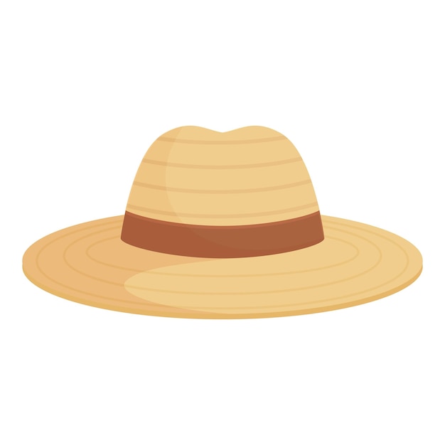 Straw panama hat isolated on white background