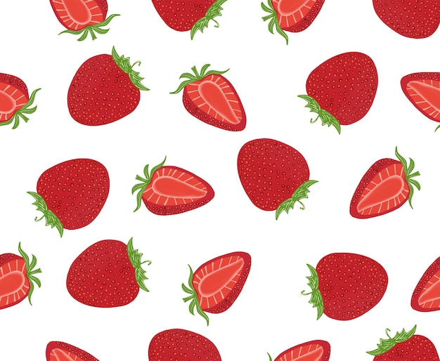 strawberry background vector fruit sweet and sour red