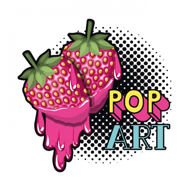 Strawberry dripping icon