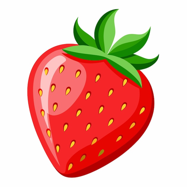 Strawberry fruits rendering vector illustration