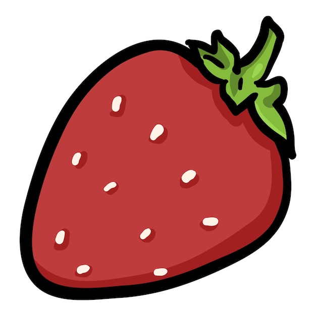 Strawberry Hand Drawn Doodle Icon