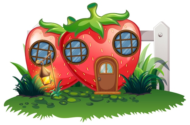 Strawberry house in garden