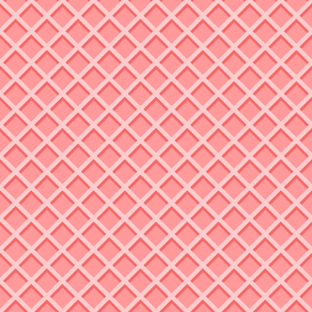 Strawberry ice cream waffle cone texture Pink wafer seamless pattern