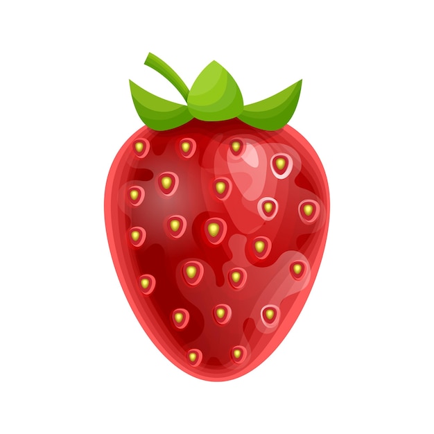 Strawberry icon isolated on white Vector illustration